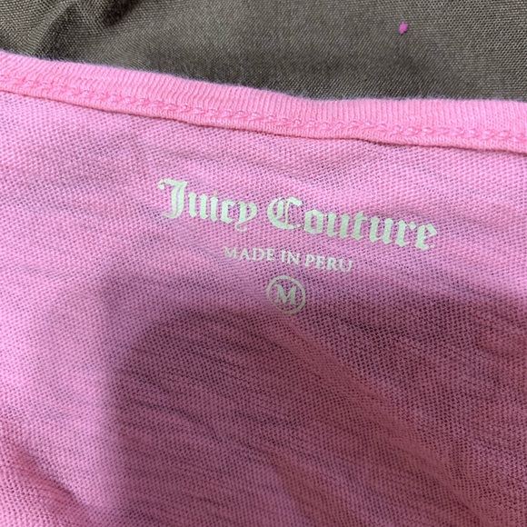 Juicy Couture Pink & Gold Graphic Tee Size Medium - Picture 4 of 4